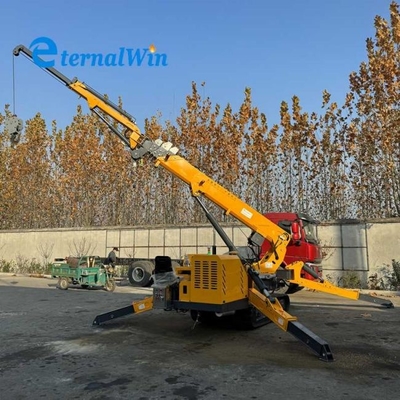 Τσανγκτσάι Ντίζελ κινητήρας 5 τόνων 17,8m Crawler Spider Crane με Flying Jib