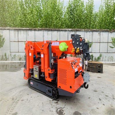 Τηλεσκοπικός γερανός αραχνών βραχιόνων CE μίνι γερανός αντιολισθητικών αλυσίδων 2 τόνου