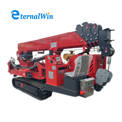 Χάλυβα Μίνι Σπάιντερ Κρέιν με 12 τόνους ανυψωτική ικανότητα Τηλεσκοπική ανύψωση Ηλεκτρική / πετρελαιοκίνητη ενέργεια