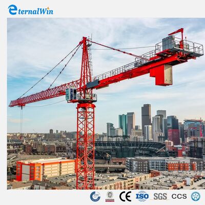 Heavy Duty Steel Hammer Head Tower Crane με ασύρματο τηλεχειριστήριο και 1t έως 12t Tip Load για κατασκευή