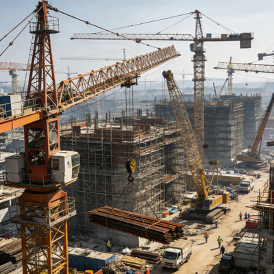 Ταχύτητα Τρόλεϊ 0-40 Mmin Γερανού Πύργου με Διάσταση Τμήματος Ιστού 2x2x3m και Κύριο Υλικό 160x16mm Γωνιακός Χάλυβας για Βαριά Ανύψωση